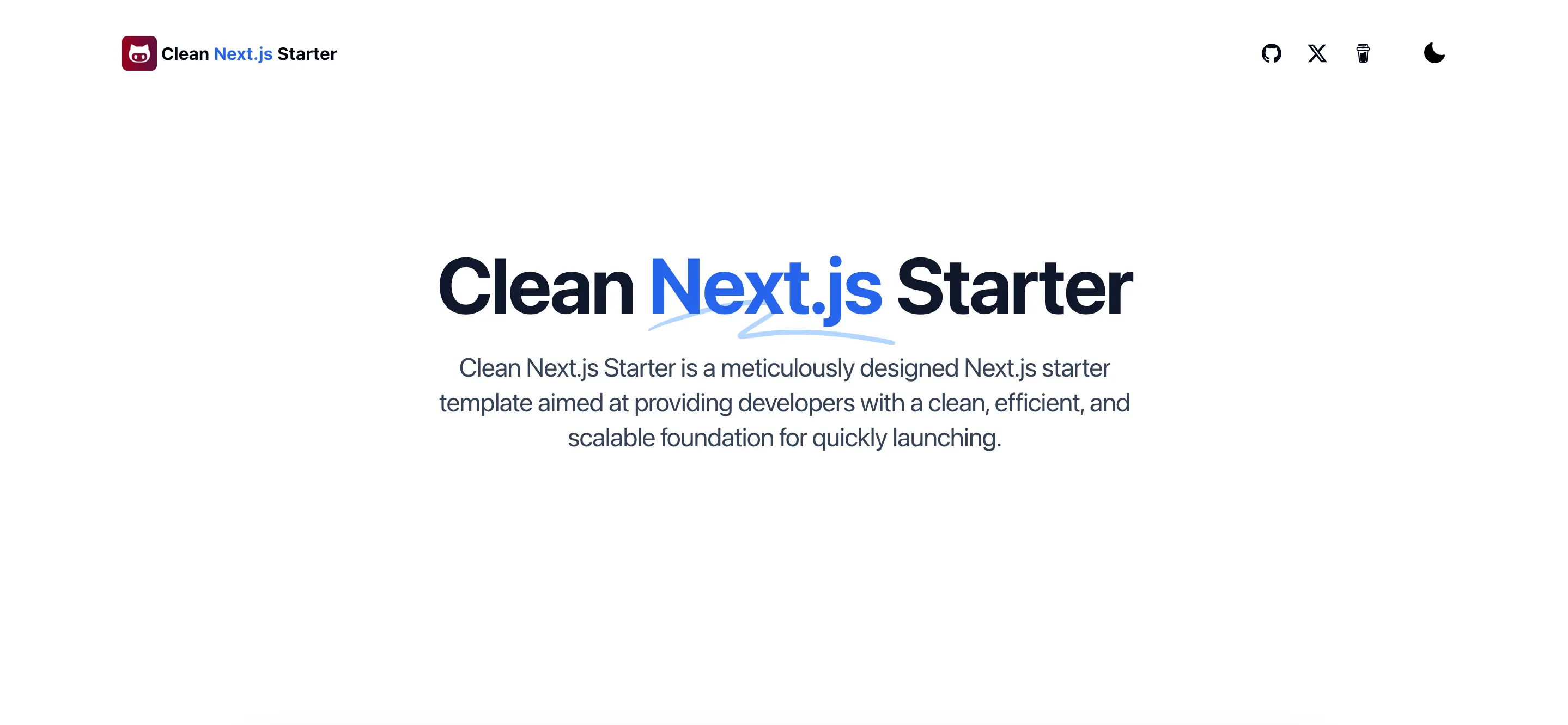 Clean Next.js Starter